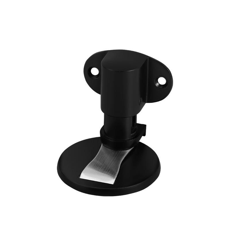 Aluminum Alloy Magnetic Door Stopper, Hole-Free, Anti-Collision Floor Mount for Bedroom/Bathroom.