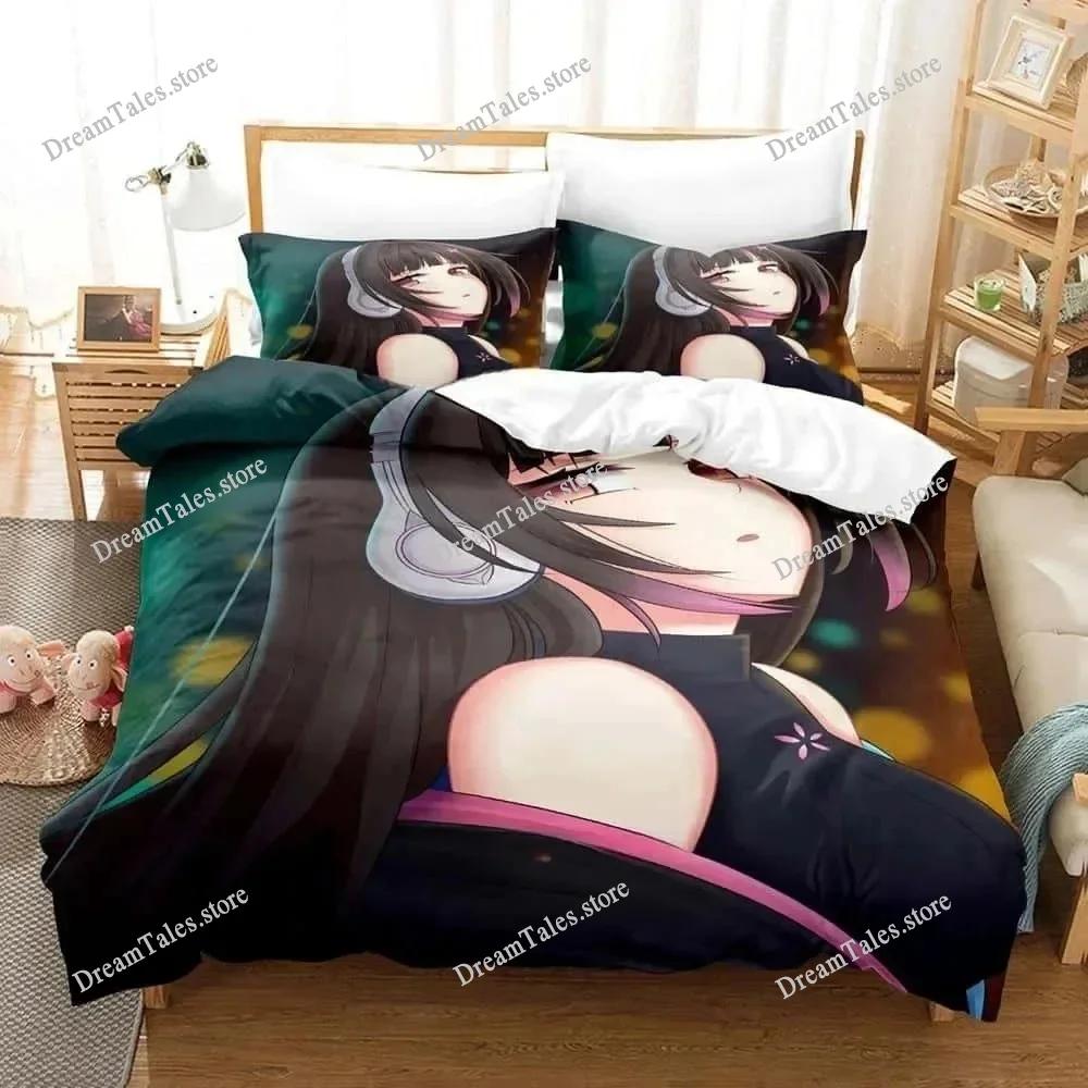 Hana Yomeguri Bedding Set Single Twin Full Queen King Size Bed Set Adult Kid Bedroom Duvet Cover Sets Kawaii Anime Bed Sheet Set