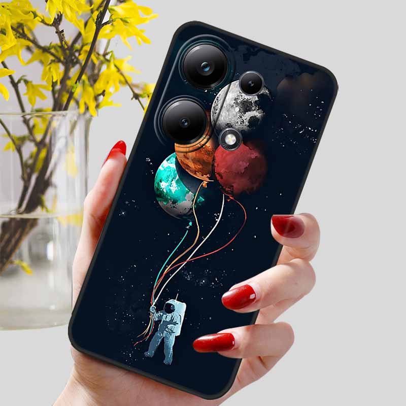 For Xiaomi Redmi Note 13 Pro 4G Case Black Silicon TPU Shockproof Soft Cover For Redmi Note13 4G 2024 Protect Capa 13Pro Coque