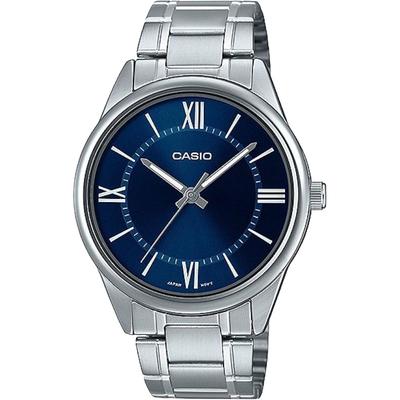 MTP-V005D-2B5 Men's Standard Stainless Steel Blue Roman Dial Analog Watch