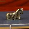 3.8cm Mini Vintage Brass Horse Figurine - Small Animal Statue for Desk Decor, Pocket Charm & Retro Collection