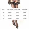 Large Size Pure Nylon Non-elastic Thigh High Stockings With Retail Package Women Sexy Ultra Thin Transparent Foot Shaped Medias