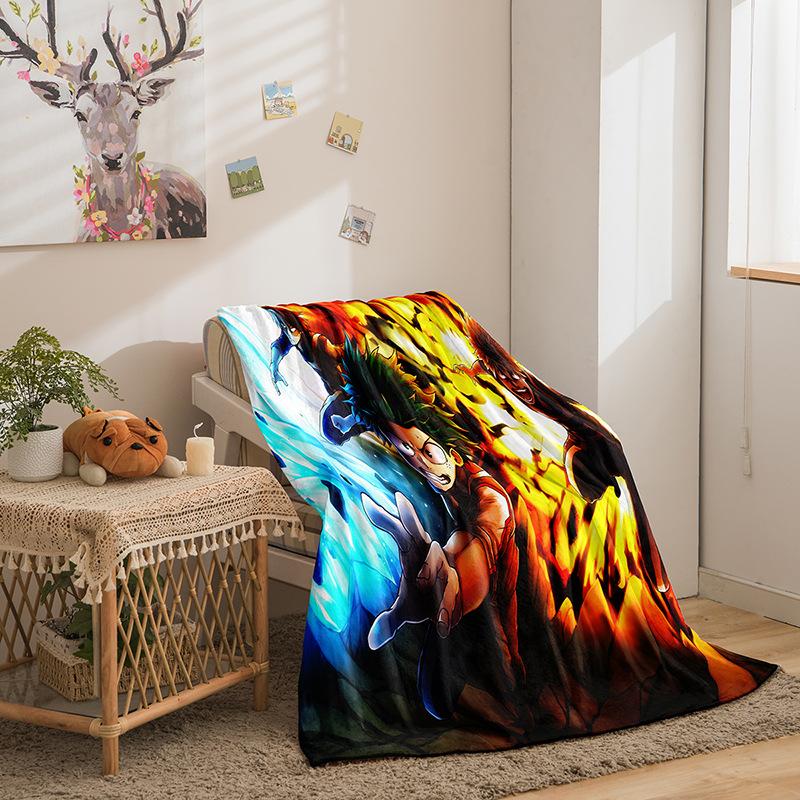 Cartoon Hero Academy Series Double Sided Flannel 3D Digital Printing Blanket Blanket