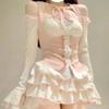 2024 Spring Sweet 3 Piece Set Women Party Sexy Y2k Crop Top + Office Lady Casual Mini Skirt + Elegant Slim Vest Korean Fashion
