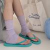 Women Solid Color Medium Tube Socks Summer Breathable Leg Warmers for Running and Hiking