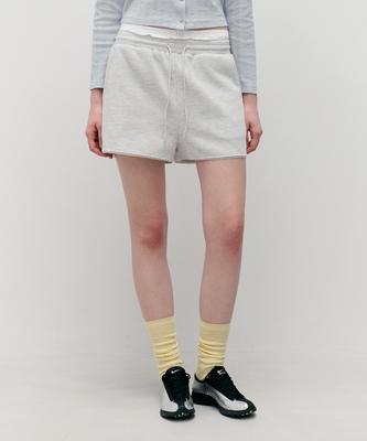 ROLAROLA Nubasic Waffle Banding Shorts Melange Gray
