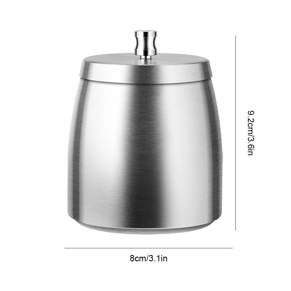 Stainless Steel Ashtray with Lid for Cigarettes Windproof Outdoor Cigar Ashtray Desktop Smoking Ash Holder Accessories