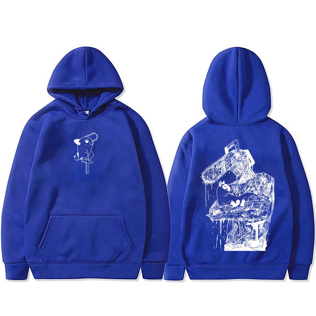 Anime Chainsaw Man Hoodie Funny Cartoon Denji Pochita Graphic Pullover Hoodies Men's Women's Fashion