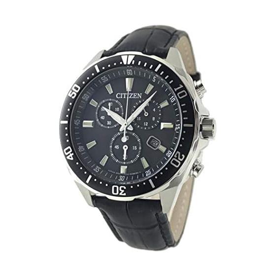 

Citizen Eco-Drive Chronograph CITIZEN Solar Chrono Rotating Bezel Genuine Leather Belt with Replacement Belt Black Base Domestic Product Number