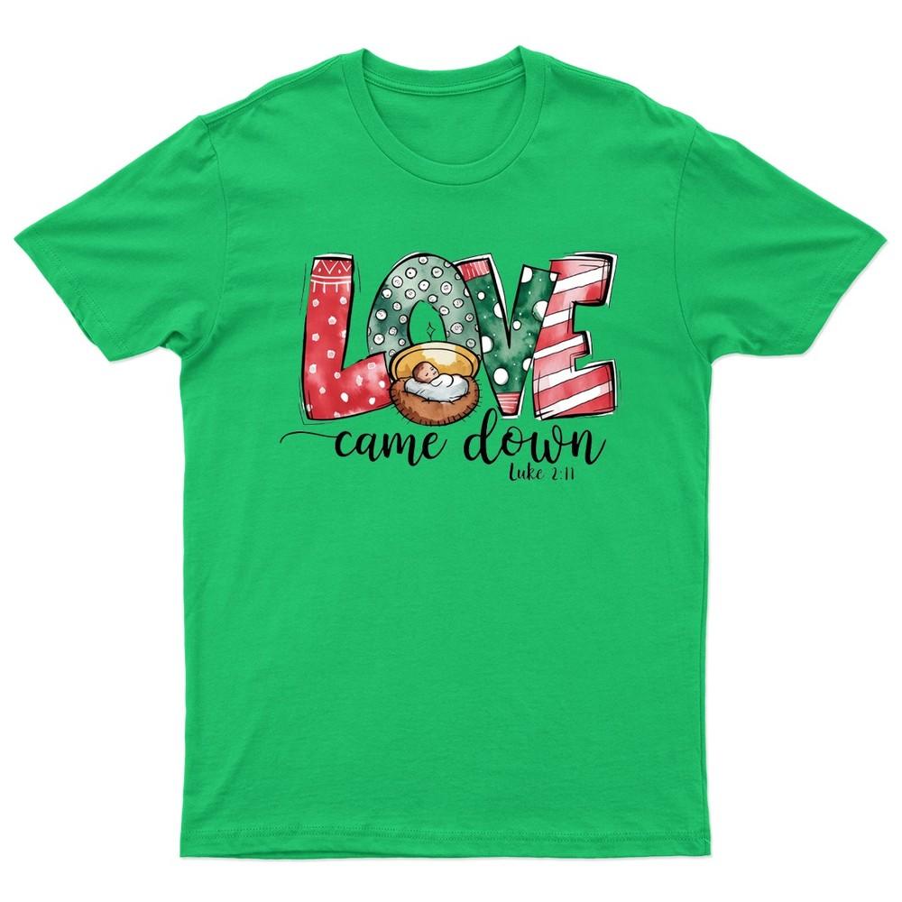 

Love Came Down Religious TShirt Unisex Gift Retro Seasonal Funny Xmas Santa Unisex T-Shirt XXXXL