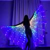 Elf LED Luminous Butterfly Wings Costume - Gold Fluorescent Cloak for Kids & Adults, Perfect for Stage Performances