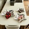 3Pcs Star Dinner Plate Tray Snack Dish for Living Room Decor Platters Elegant Tabletop Decoration