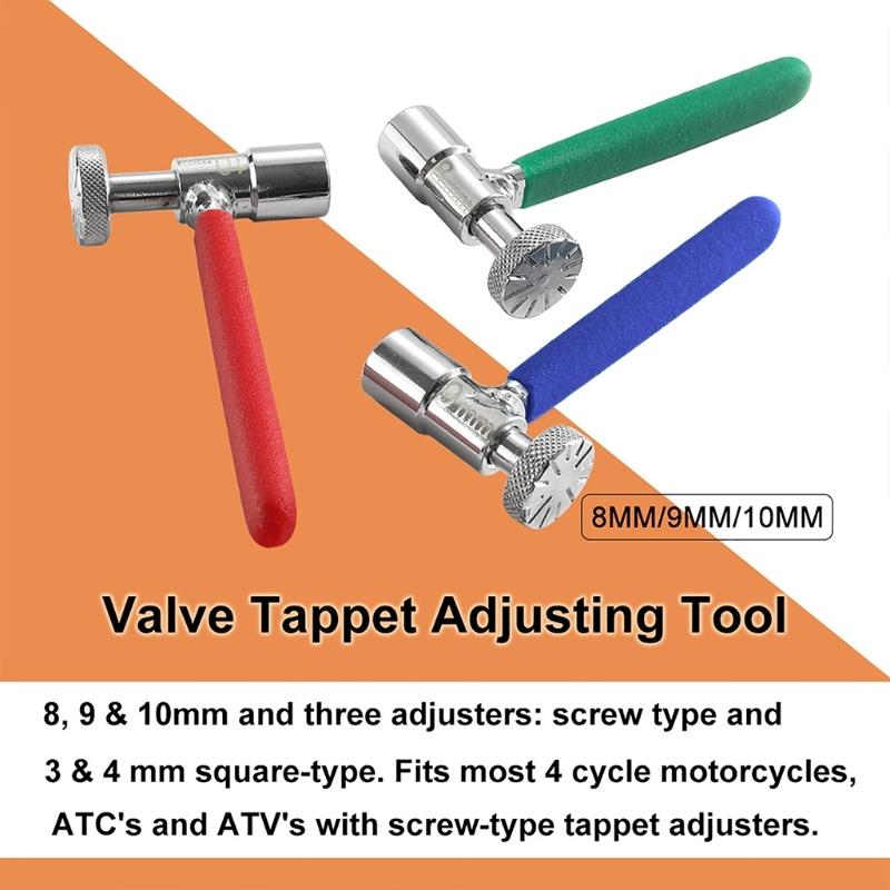9 In 1 Valves Tappet Adjustment Tool Kit Small Engine Valves Tappet Adjusting Tool For Motorcycle ATVs Dirt Bike
