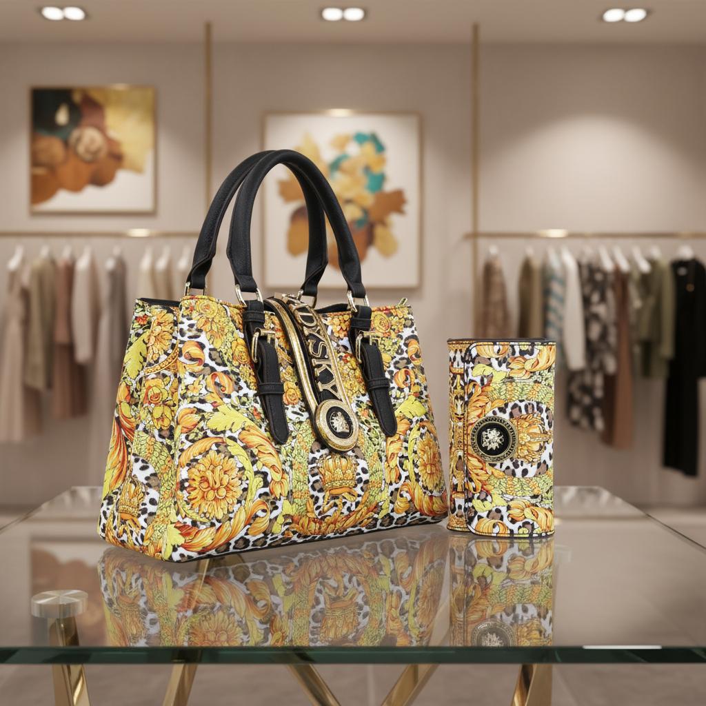 Super Product Newest Lady Tote Bag Large Capacity Multi-partition Layer Tote Women's Bag Exquisite Printed Female Handbag Sets