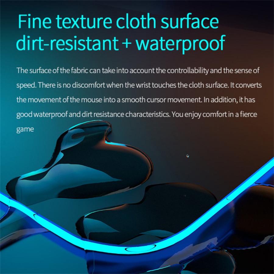 RGB Gaming Wireless Charging Computer Mouse Pad Colorful Luminous Rubber Mouse Pad for PC Laptop Keyboard Table Mat
