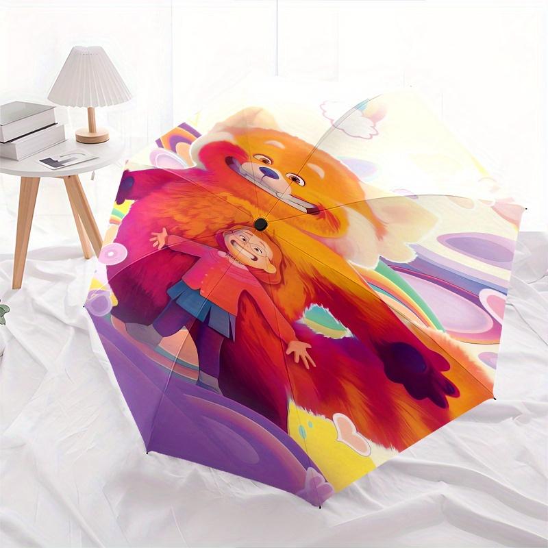 

Red Panda,Friendship,Fantasy Fashion Umbrella, Automatic Opening and Closing Cartoon Design, Iron Ribs and Handle, 8 Ribs, Suitable for All