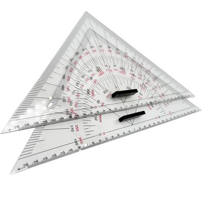2PCS Marine Chart Plotting Triangle Ruler Protractor 300mm For Navigation Hand-drawn Triangle Drafting Marine Accessories