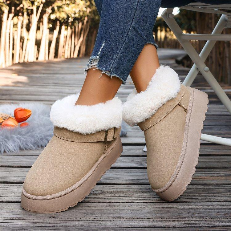 Women's Large Size Winter Warm Snow Boots Padded Lining Waterproof Ankle Boots Anti Slip Outdoor Shoes Hiking Mountaineering Sports Boots