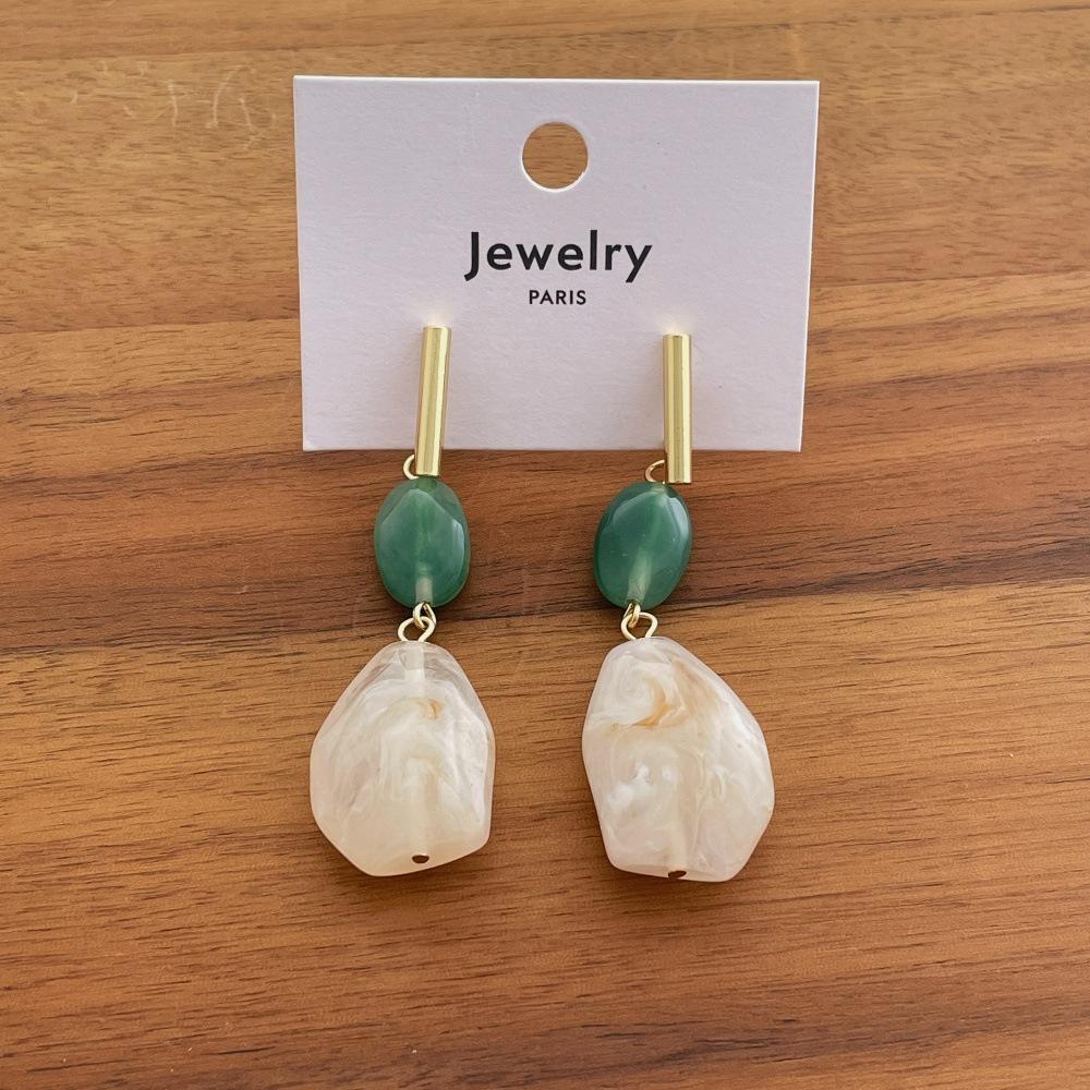 Irregular Color Resin Earrings Geometric Trendy Women Jewelry