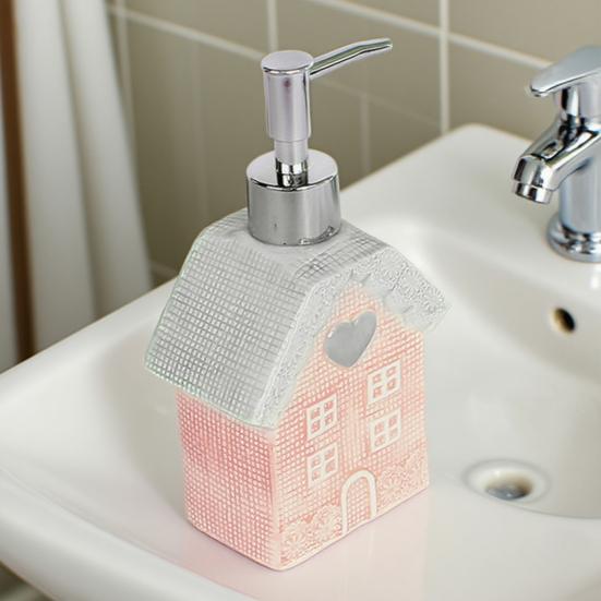 Hand Sanitizer Bottle House Shape Design Compact Portable Empty Shower Gel Shampoo Lotion Bottle Bathroom Accessories