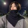 Knitting Wool Collar Scarf Women Lady Solid Color Buttons High Neck Covers Shawl Korean Girl Outdoor Windproof Warm Scarf Snood