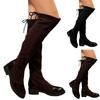 Kniehohe Stiefel Damen Größe 11 Damen High Top Über das Knie Dicke Absatzstiefel Einfache Dicke Sohle Lange Stiefel Botas Para Mujer