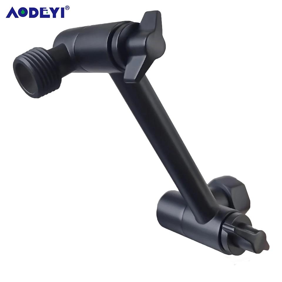 Brass Shower Arm Head Holder Black G1/2 Extension Wall Ceiling Mounted Fixed Pipe for Set Bracket Bar Brushed Gold Accessories