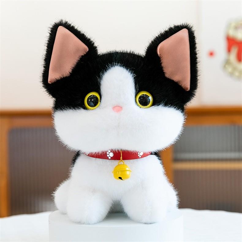 Katzen Plüschtier mit Duft für Schreibtischdekoration und Stressabbau Niedliches Siamkatzen Spielzeug