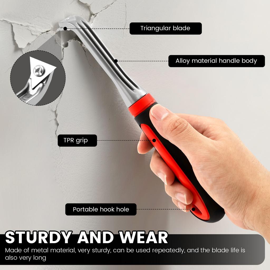 Dreieckschaber Werkzeug 1-Zoll Dreikantklinge Stahl Hartmetall Werkzeug Hochleistungs Schaber zum Malen Holzbearbeitung Klebstoffe Entfernen