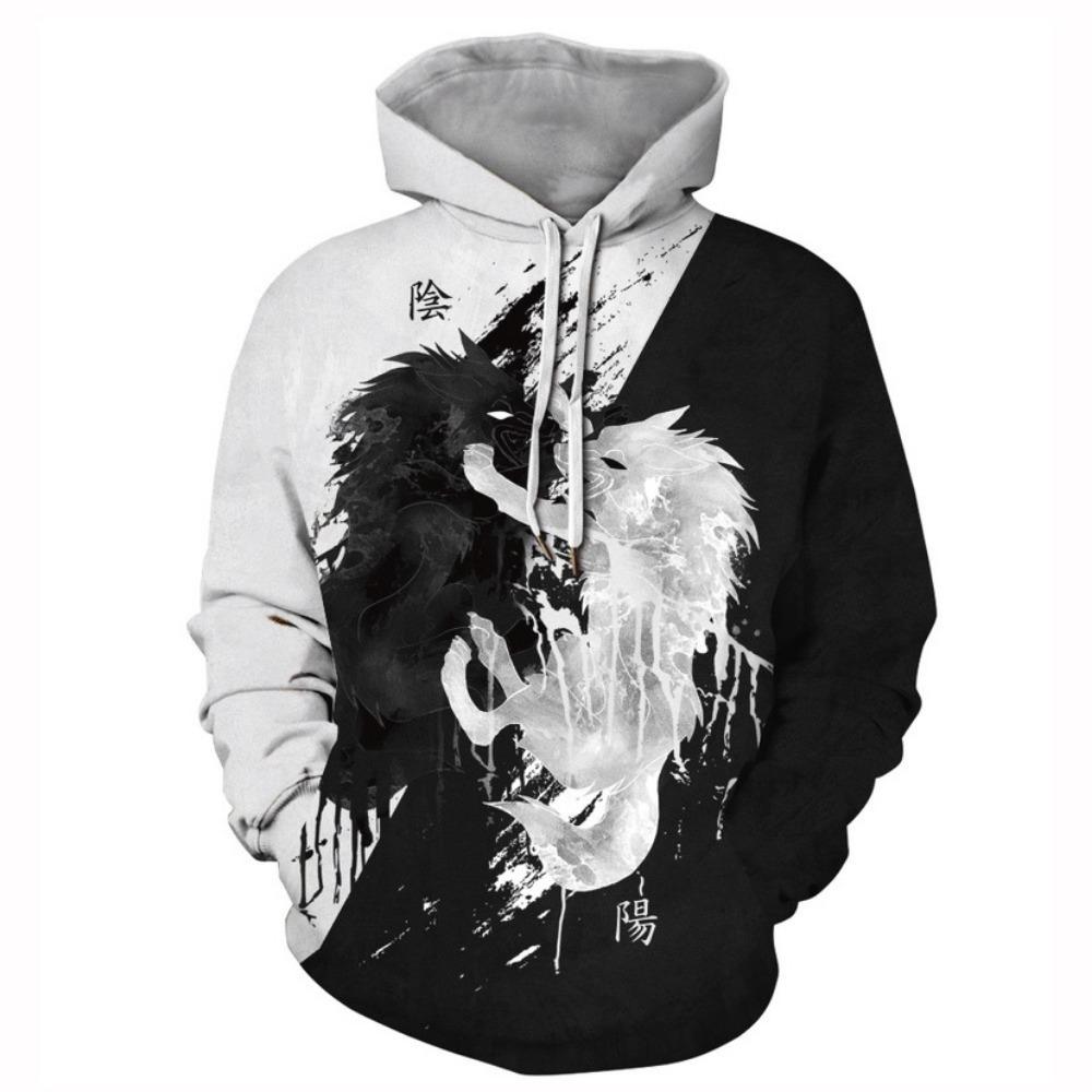 Autumn New Casual and Stylish 3D Digital Printed Men's Hooded Hoodie Factory Direct Sales Casual Hoodie