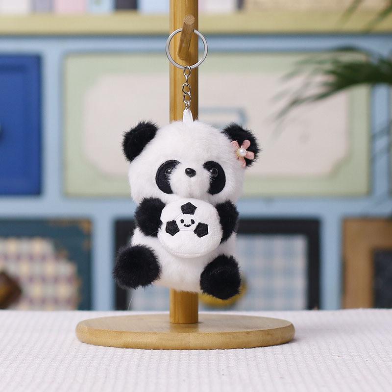Pandabär Plüschtier Anhänger Aus Kurzem Plüschmaterial Für Tier Sammler