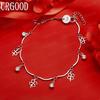 925 Sterling Silver Fashion Jewelry Four-Leaf Clover AAA Zircon Bracelet Gift