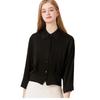 Hengyuanxiang Women's Mulberry Silk Batwing Sleeve Shirt
