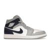 Air Jordan 1 Mid Wolf Grey Midnight Navy Men Sneakers White DQ8426-104