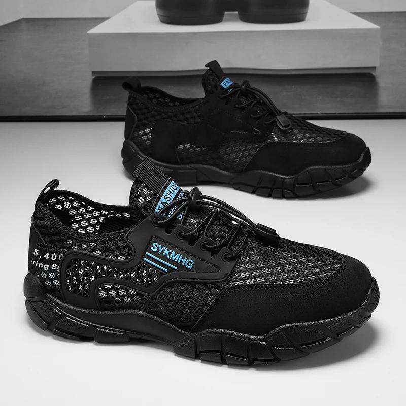 Water Shoes Men's Casual Walking Mesh Breathable Outdoor Professional Non-Slip Durable Wading Sports Sandals Tenis Para Hombre