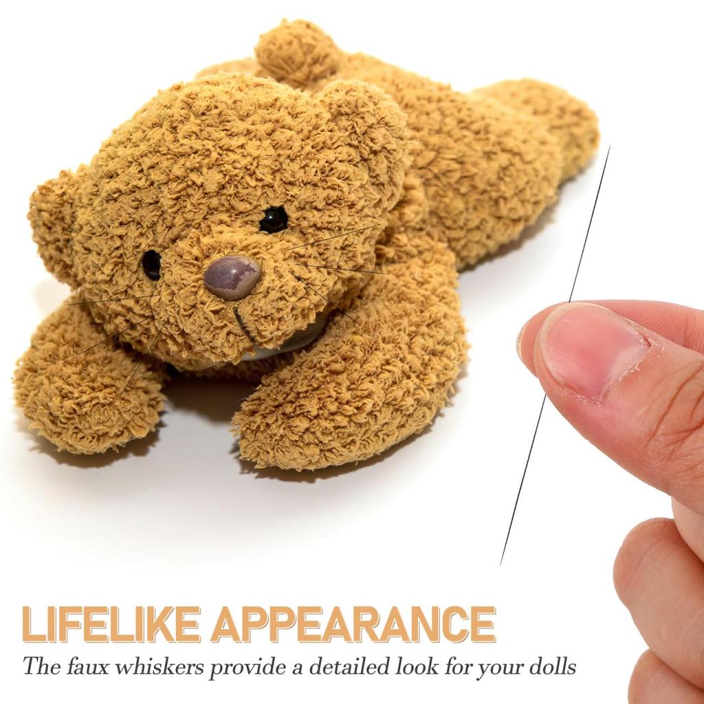 STOBOK Cat Crafts for Plush Thin and DIY Craft Wool Felt Whiskers, Animals, Hamsters, Dogs, Soft, White, Accessories,