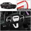 Steering Wheel Panel Cover Decor Trim For Dodge Challenger/Charger 2015+ White