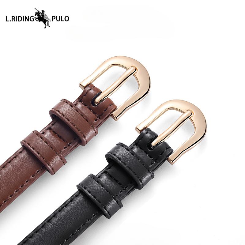 Belt Women's Pin Buckle Fashion Decoration Versatile Thin Belt Niche Waist with Skirt Casual Pants Belt Women's