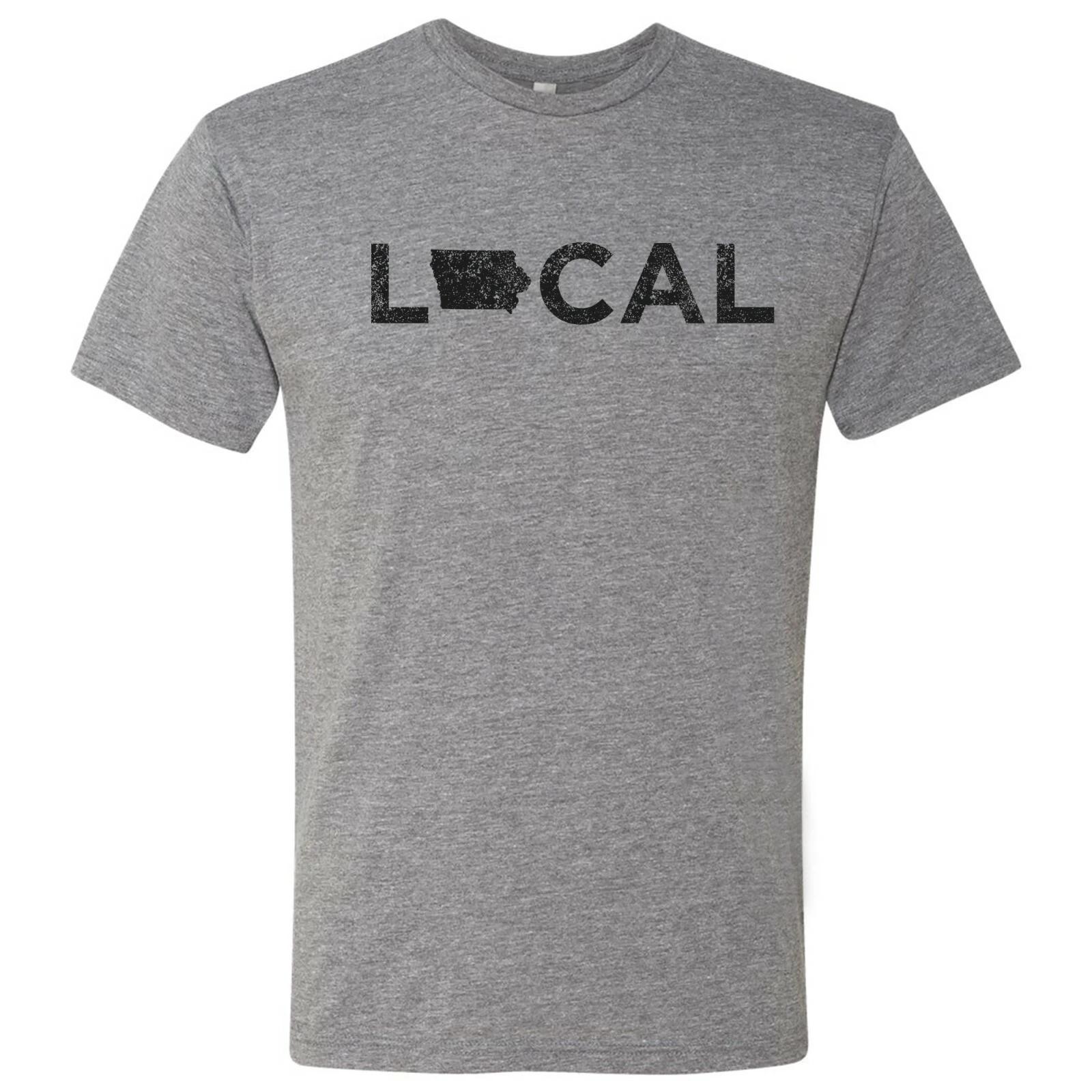 Iowa Local - USA State Pride Canvas Triblend T Shirt - Athletic Heather Grey XL