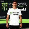 Camiseta de Verão 100% Algodão Masculina – Estampa Gráfica de Monstro Off-Road Moto – Top Solto Gola Redonda Streetwear/Hip-Hop