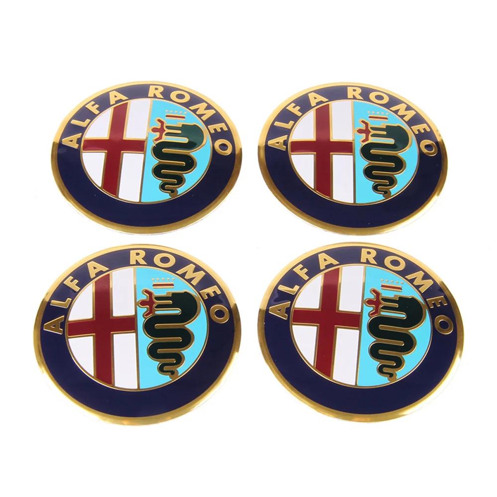 56mm Car Styling Tire Hubcap Sticker Wheel Rim Badge for Alfa Romeo Mito Giulia Giulietta 147 155 156 159 Stelvio 4C Accessories