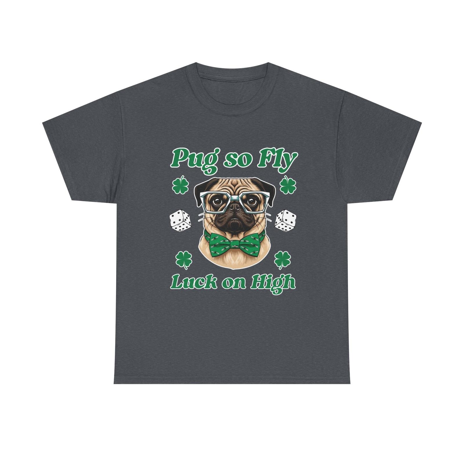 Funny Pug St. Patrick s Day T-Shirt, Dog Lover Gift, Lucky Tee, Unisex Cotton M