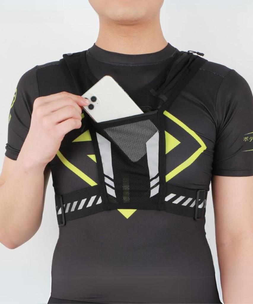 [Kashichi] Running Vest Mesh Bag Jogging Trail Breathable Lightweight Smartphone