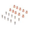 20PCS Electrode Tip Nozzle 0.03in High Hardness Brass Plasma Electrode Nozzles Cups Kit for