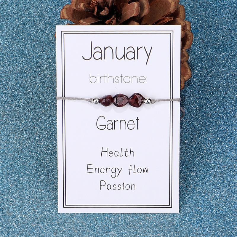 

Natural Irregular Stone Bracelet For Women Men Colorful Quartz Crystal Stones Month Birthday Bracelets Aesthetic Charm Zircon