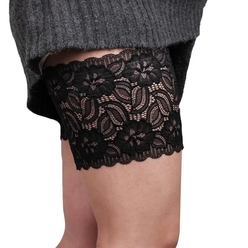 Elastische Anti-Scheuer-Oberschenkelbänder Verhindern Scheuern der Oberschenkel Socke Damenmode