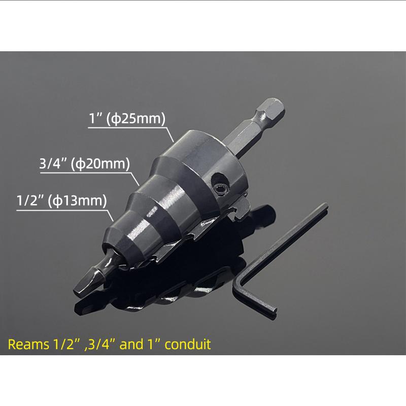 

Набор инструментов для развертки силовых кабелепроводов. Улучшенная фиксация бит. С улучшенной фиксацией бит. Дрель для снятия заусенцев. Инструменты для ремонта электрика. EMT.