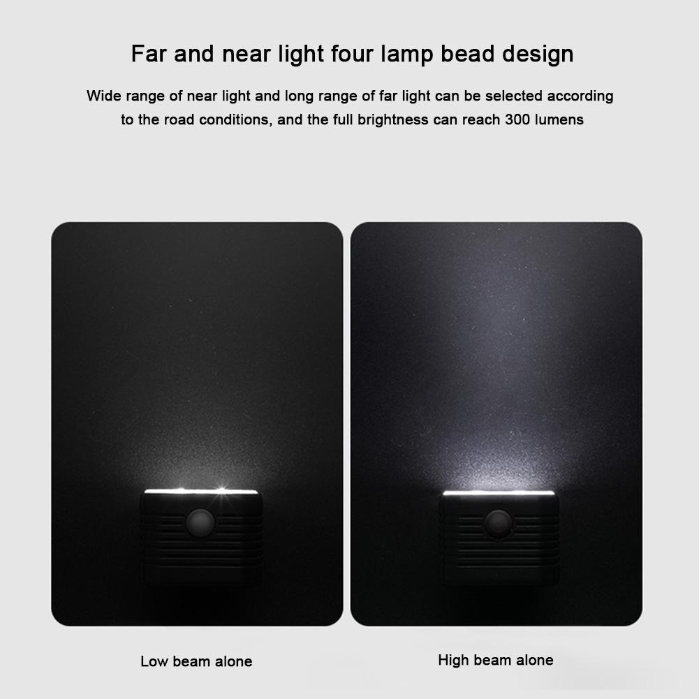LED Bike Front Light Front Bike Headlight USB Charging with Horn Cycling Lamp 2 In 1 7 Light Modes Cycling Accessories