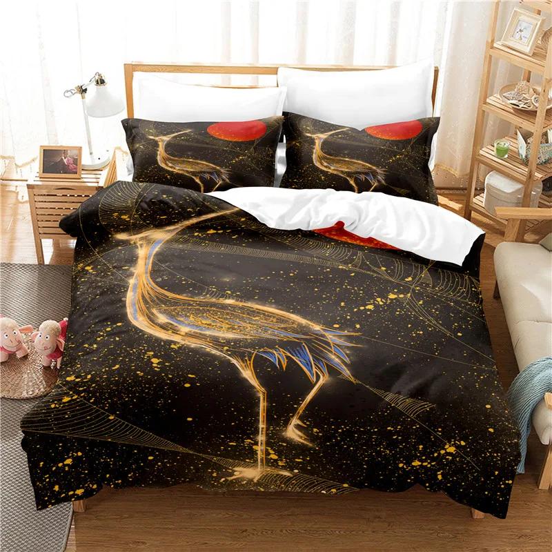Dropship Flamingo Comforter Bedding Sets Home Textile Duvet Cover US Full  200x229cm Ropa De Cama King Size Bed Sets For Girl