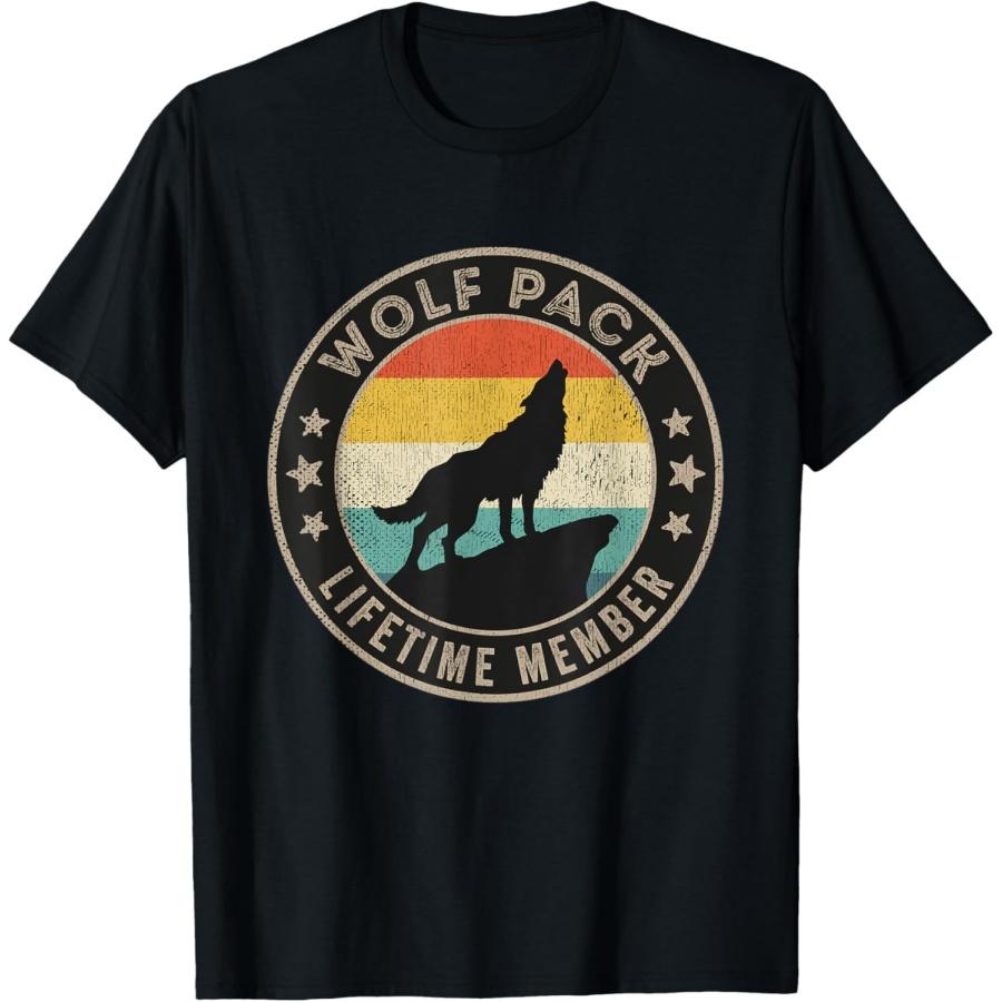 Wolf Pack Men Howling Wolf Women Kids Lifetime Member T-Shirt S